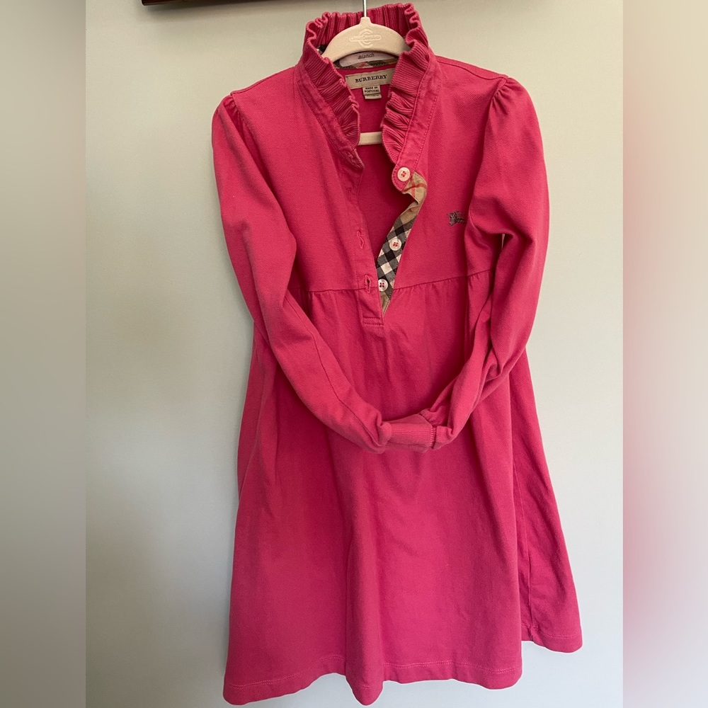 Pink Burberry Girls Size 6 Dress